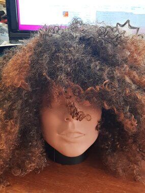 NEW ! Short Hair Spiral Curly Wig Dark Blonde